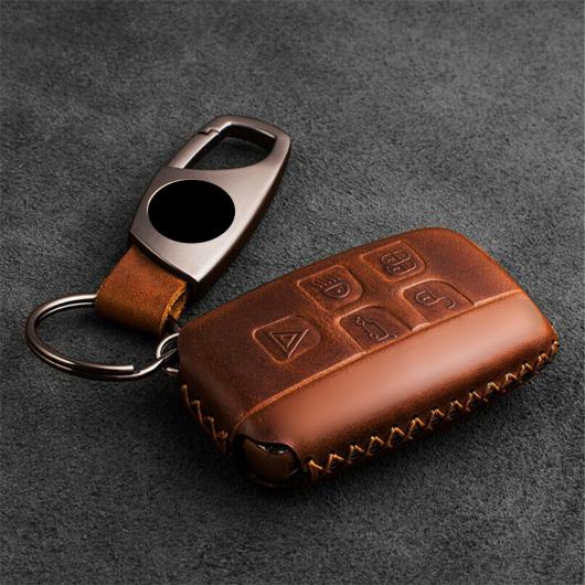 適用: ランド ローバー/ROVER ディスカバリー 4 レンジ ローバー/ROVER ブラウン レトロ レザー リモート コントロール キーケース キーチェーン AL-MM-5060 AL key case
