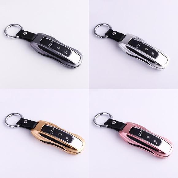 アルミニウム 合金 キーケース シェル フォブ カバー 適用: ポルシェ/PORSCHE ボクスター ケイマン 911 パナメーラ カイエン マカン キーチェーン 1～2 AL-MM-5090 AL key case