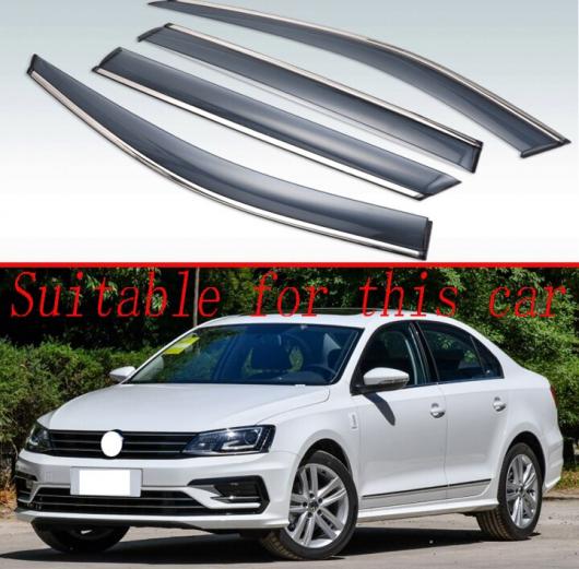 適用: フォルクスワーゲン ジェッタ MK5 MK6 ヴェント ボーラ 2012-2018 プラスチック エクステリア バイザー 吹き出し口 シェード ウインドウ サン レイン ガード デフレクター 4ピース AL-KK-0120 AL Exterior parts for cars