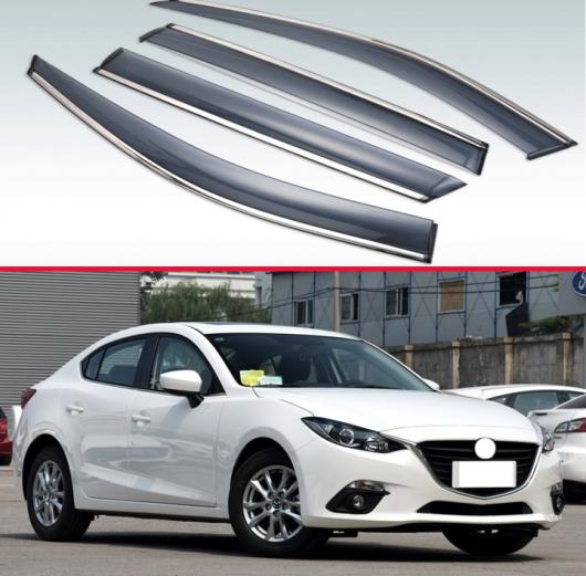 適用: MAZDA3 M3 アクセラ セダン 2014 2015 2016 2017 2018 プラスチック エクステリア バイザー 吹き出し口 シェード ウインドウ サン レイン ガード デフレクター AL-KK-0134 AL Exterior parts for cars 20,918円