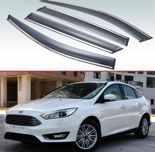 適用: フォード/FORD フォーカス 2012-2018 プラスチック エクステリア バイザー 吹き出し口 シェード ウインドウ サン レイン ガード デフレクター 4ピース AL-KK-0187 AL Exterior parts cars｜オートパーツエージェンシー