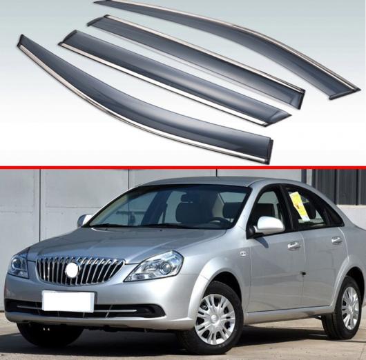 適用: ビュイック/BUICK エクセル セダン 2008-2017 プラスチック エクステリア バイザー 吹き出し口 シェード ウインドウ サン レイン ガード デフレクター 4ピース AL-KK-0218 AL Exterior parts for cars