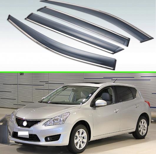 適用: 日産 ティーダ パルサー 2011-2015 第二世代 C12 サイド ウィンドウ ウィンド デフレクタ シールド サンバイザー AL-KK-0280 AL Exterior parts for cars