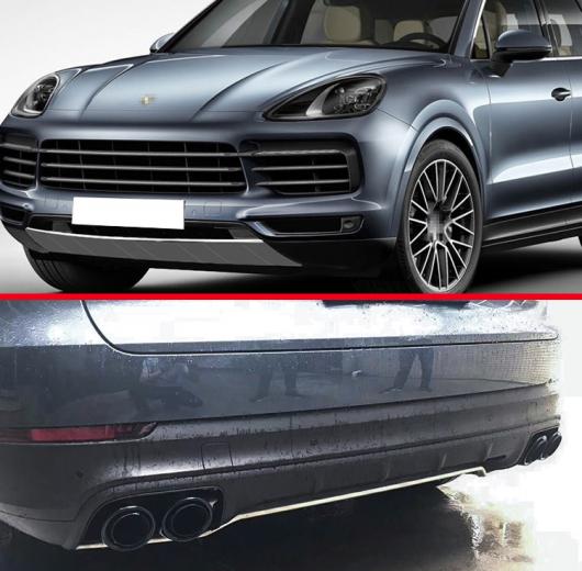 適用: ポルシェ/PORSCHE カイエン PO536 2018 2019 ステンレス スチール フロント リア バンパー スキッド プロテクター ガード プレート AL-KK-0323 AL Exterior parts for cars