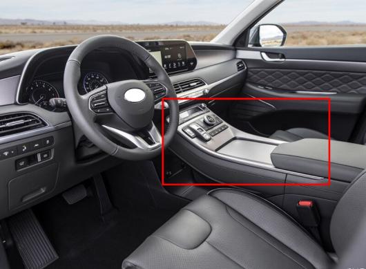 適用: ヒュンダイ/現代/HYUNDAI パリセード 2018 2019 2020 カーボンファイバー調 ギア シフト パネル センター コンソール カバー トリム AL-KK-0416 AL Interior parts for cars|オートパーツエージェンシー