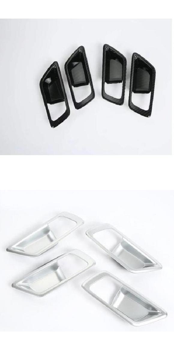 適用: トヨタ C-HR CHR (AX10 2019 2020 ABS クローム インナー ドア ハンドル カバー キャッチ ボウル トリム ベゼル ブラック・シルバー AL-KK-0441 AL Interior parts for cars|オートパーツエージェンシー