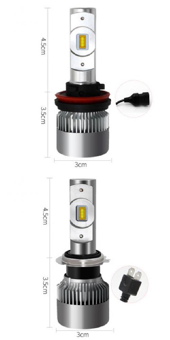 ヘッドライト バルブ LED 適用: スズキ アリビオ シアズ 2015-2018 6000K 10000lm ホワイト ライト オート 2ピース ロービーム H11・ハイビーム H7 AL-KK-0517 AL Car parts 12,293円