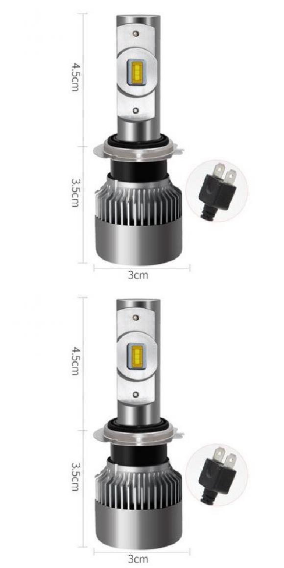 ヘッドライト バルブ LED 適用: メルセデスベンツ M-クラス ML 2005-2013 6000K 10000lm ホワイト ライト オート 2ピース ロービーム H7・ハイビーム H7 AL-KK-0530 AL Car parts
