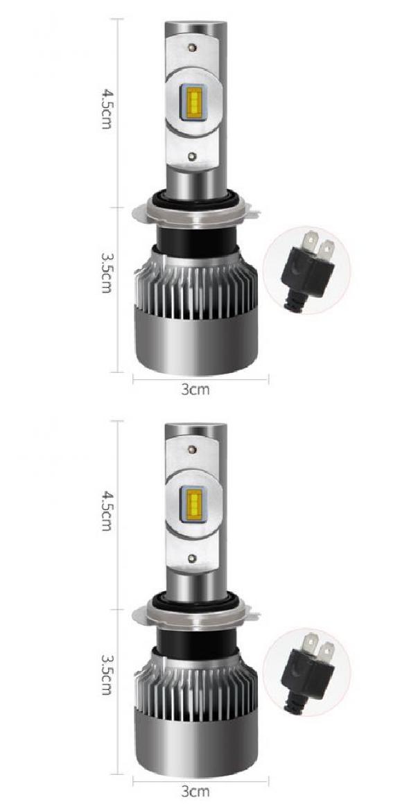 ヘッドライト バルブ LED 適用: スズキ SX4 ハッチバック 2012-2016 6000K 10000lm ホワイト ライト オート 2ピース ロービーム H7・ハイビーム H7 AL-KK-0631 AL Car parts