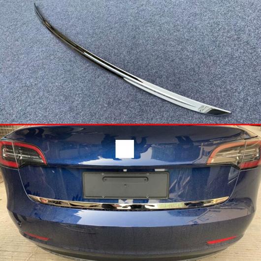 適用: テスラ/TESLA モデル 3 2017 2018 2019 ステンレス スチール テール ゲート ドア カバー トリム リア トランク ベゼル ステッカー ガーニッシュ AL-KK-0831 AL Exterior parts for cars