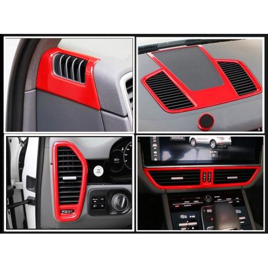 適用: ポルシェ/PORSCHE カイエン PO536 2018 2019 通気口 カバー ダッシュボード トリム ベゼル 6ピース AL-KK-0904 AL Interior parts for cars