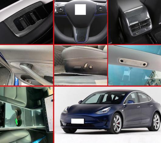 適用: テスラ/TESLA モデル 3 2017 2018 2019 インサイド インテリア カバー トリム フル セット 28 ピース AL-KK-0880 AL Interior parts for cars