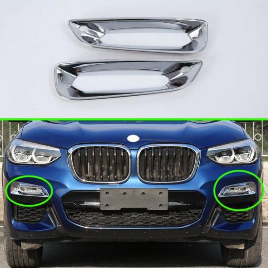 適用: BMW X3 G01 2018 2019 2020 ABS クローム フロント フォグライト ランプ カバー トリム ベゼル ガーニッシュ ステッカー AL-KK-0885 AL Exterior parts for cars