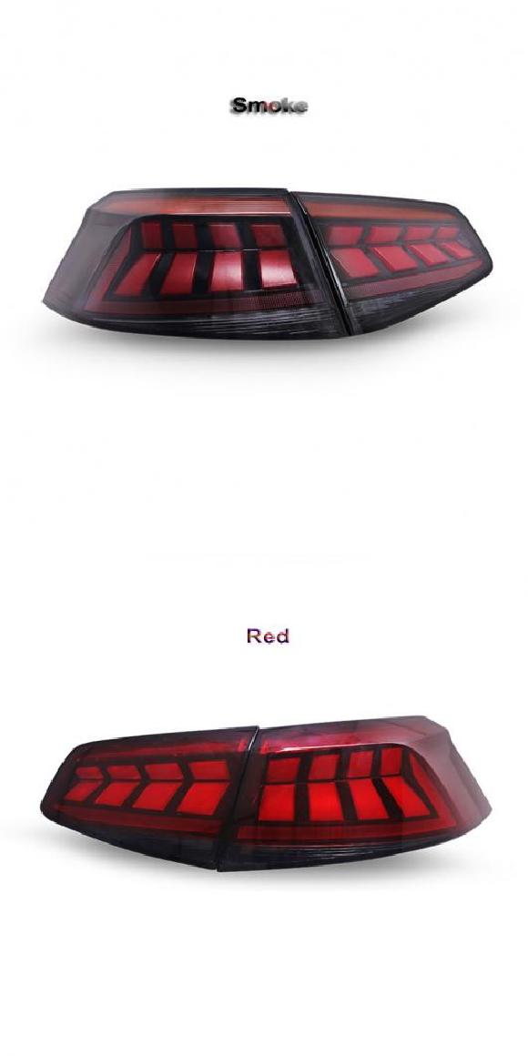 テールライト 適用: フォルクスワーゲン/VOLKSWAGEN マゴタン B8 2017-2019 ランプ LED DRL + ブレーキ バック-アップ ウインカー フォグ レッド・スモーク AL-KK-1006 AL Car parts