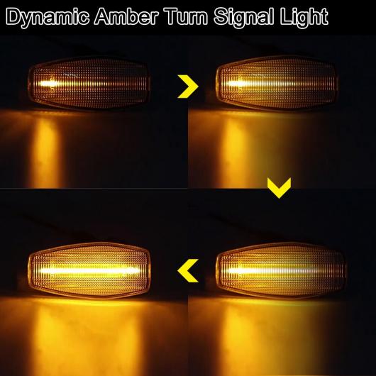 2ピース クリア レンズ フロント LED サイドマーカー ライト ダイナミック アンバー ターンシグナルランプ 適用: ヒュンダイ/現代/HYUNDAI ソナタ ツーソン エラントラ ティブロン アクセント クリア AL-MM-5518 AL Car light