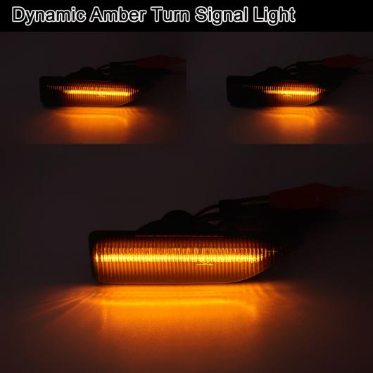 2ピース エラー スモーク レンズ LED サイドマーカー ライト ダイナミック ウインカー アンバー ターンシグナルランプ 適用: ミニ クーパー カントリーマン F60 2017-アップ スモーク AL-MM-5548 AL Car light
