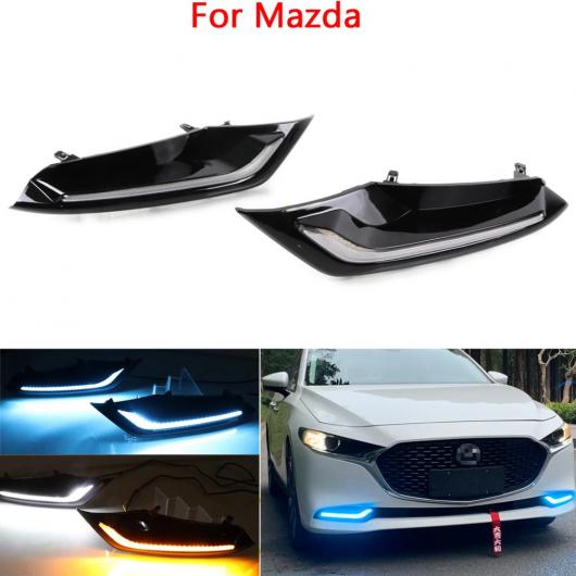 AL適用:MAZDA3アクセラ20192020LEDデイタイムランニングライトデイライトフォグランプターンシグナルライトホワイトイエローブルーAL-MM-5471