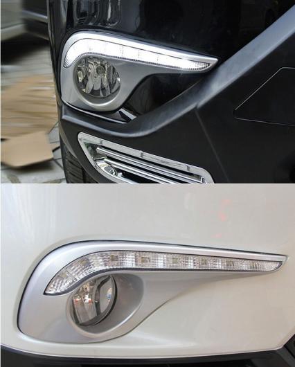 2ピース LED デイタイムランニングライト デイライト 適用: トヨタ ハイランダー 2012 2013 2014 イエロー ウインカー 機能 12V DRL ライト AL-MM-5558 AL Car light