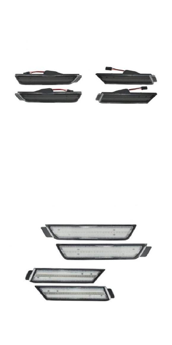 4ピース LED サイドマーカー ライト 適用: シボレー/CHEVROLET カマロ 2010-2015 2ピース アンバー LED ターンシグナルランプ+2ピース レッド バック リア サイドマーカー ランプ スモーク・クリア AL-MM-5658 AL Car light 24,346円