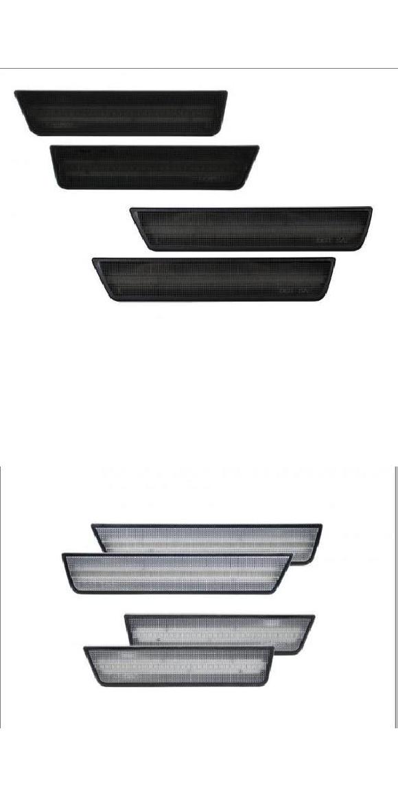 2ピース アンバー LED ターンシグナルランプ+2ピース レッド リア サイドマーカー ランプ ライト 適用: ダッジ/DODGE チャレンジャー 2008-2014 スモーク・クリア AL-MM-5659 AL Car light