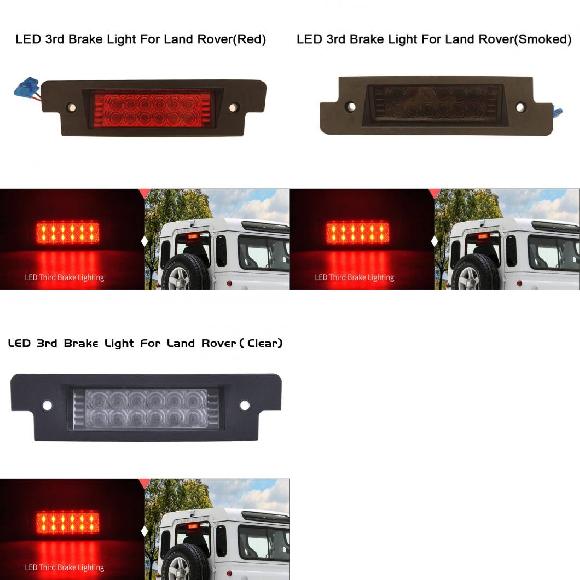 クリア レンズ レッド LED サード ブレーキ ランプ 適用: ランド ローバー/ROVER ディスカバリー I 1994-1999 ディスカバリー II 1999-2004 ディフェンダー 90/110 97-06 レッド～クリア AL-MM-5701 AL Car light