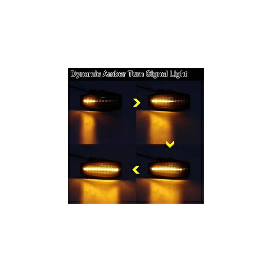 2ピース スモーク レンズ フロント LED サイドマーカー ライト ダイナミック アンバー ターンシグナルランプ 適用: ヒュンダイ/現代/HYUNDAI ソナタ ツーソン エラントラ ティブロン スモーク AL-MM-5519 AL Car light|オートパーツエージェンシー