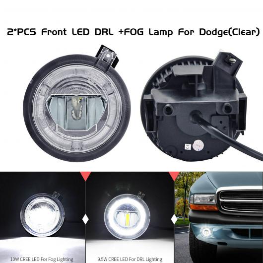 HALO リング LED フォグ DRL ライト ランプ 適用: ダッジ/DODGE ダコタ 2001-2004 デュラン 2001-2003 ハイ パワー AL-MM-5748 AL Car light|オートパーツエージェンシー