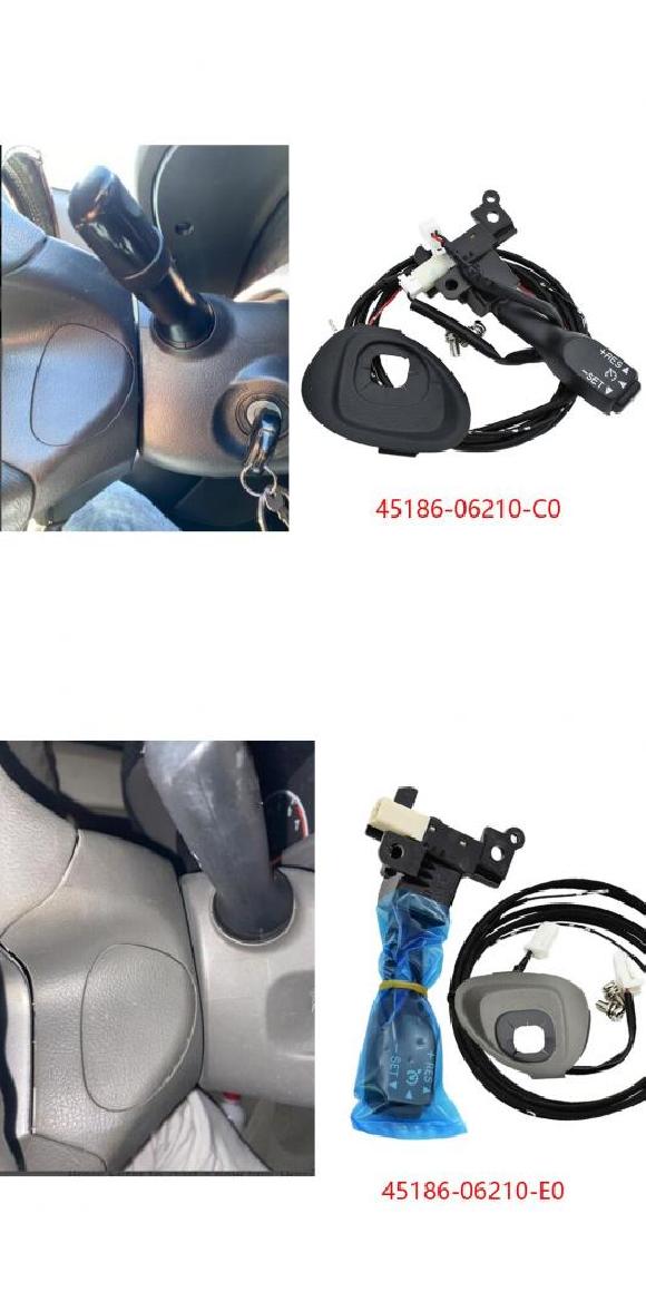 クルーズ コントロール スイッチ 84632-34011 84632-34017 適用: カローラ ヤリス ヴィッツ ヴィオス ハイラックス ハイエース 1セット 4518606210C0・1セット 4518606210E0 AL-MM-6980 AL Car parts