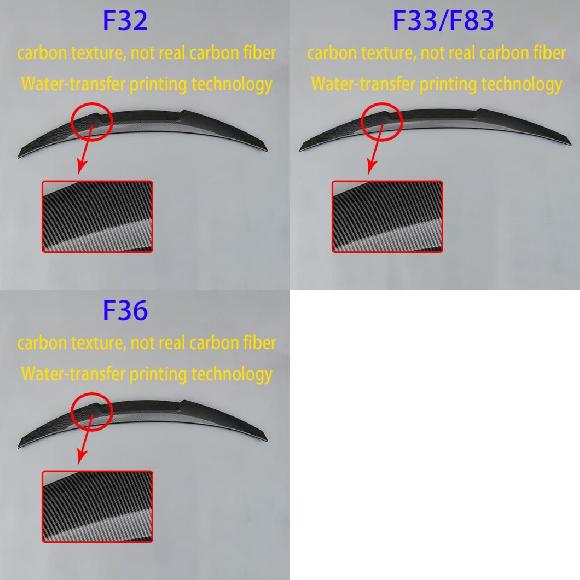 F32 F33 F36 ABS プラスチック リア ウイング リップ スポイラー 適用: BMW 4シリーズ F32 F33 F36 2014-2020 F32 カーボン調～F36 カーボン調 AL-MM-7995 Exterior parts for cars