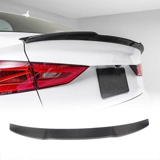V ブレイド スタイル リア トランク メンバー スポイラー カーボン 適用: アウディ/AUDI A3 リア トランク スポイラー ブーツ ウイング 2014-2020 除く ハッチバック カーボン調 AL-MM-8122 AL Exterior parts for cars｜オートパーツエージェンシー
