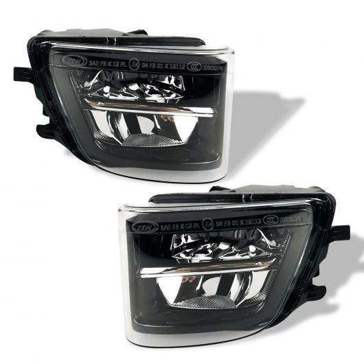 2ピース フロント LED フォグライト 適用: BMW 7シリーズ F01 F02 F03 LCI 2012-2015 フロント DRL フォグ ドライビング LED ライト 1ペア ブラック AL-MM-8443 AL Car light