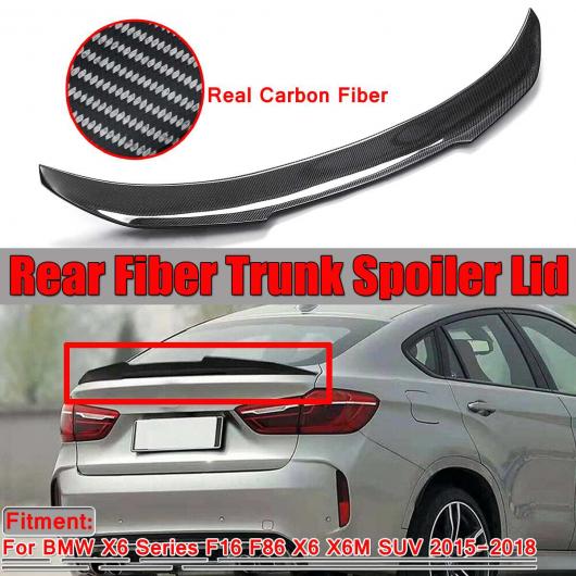 スタイル リアル カーボンファイバー リア トランク ブーツ リップ スポイラー ウイング ビッグ 適用: BMW X6シリーズ F16 F86 X6 X6M SUV 2015 2016 2017 2018 AL-MM-8207 AL Exterior parts for cars｜オートパーツエージェンシー