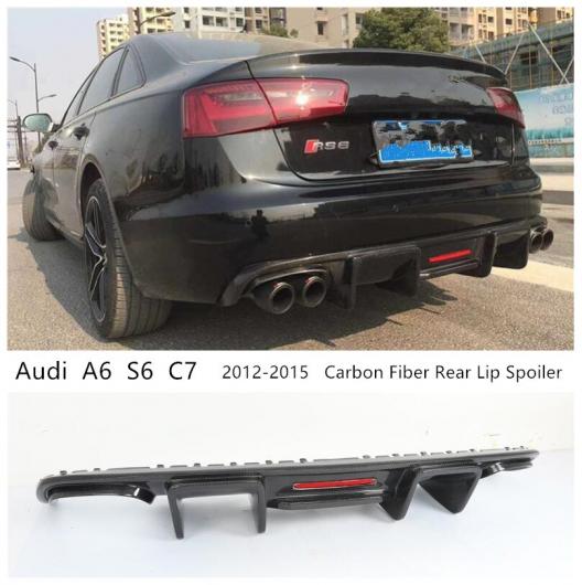 適用: アウディ/AUDI A6 S6 C7 2012-2015 カーボンファイバー リア リップ スポイラー バンパー ディフューザー AL-MM-8273 AL Exterior parts for cars|オートパーツエージェンシー