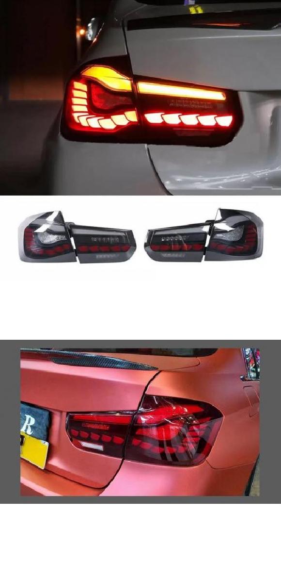 リア テールライト 適用: BMW 3シリーズ F30 M3 F80 2012-2019 LED テール ランプ アセンブリ 5ドラゴンスケール ブラック・5ドラゴンスケール レッド AL-MM-8425 AL Car light