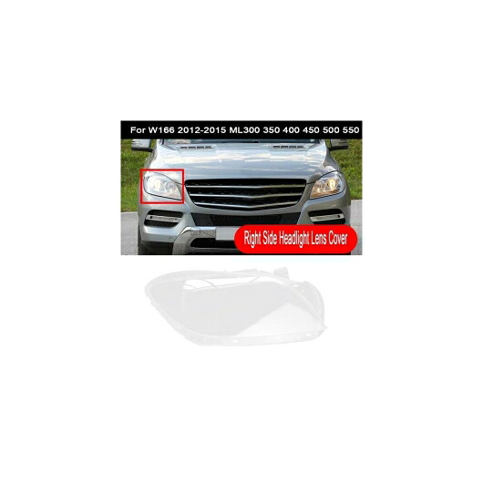 適用: メルセデス・ベンツ W166 2012 15 ML クラス サイド ヘッドライト クリア レンズ カバー ヘッド ライト ランプ ランプシェード シェル 右 AL-MM-8370 AL Car light