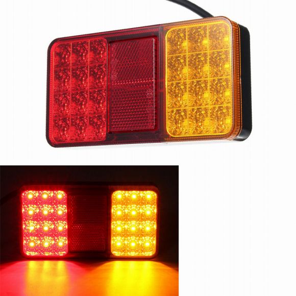 2ピース 防水 LED テールライト リア ランプ ペア ボート トレーラー 12V/24V リア パーツ 適用: トレーラー トラック ライト N_2ピース 12V・24V AL-MM-8700 Car light｜オートパーツエージェンシー