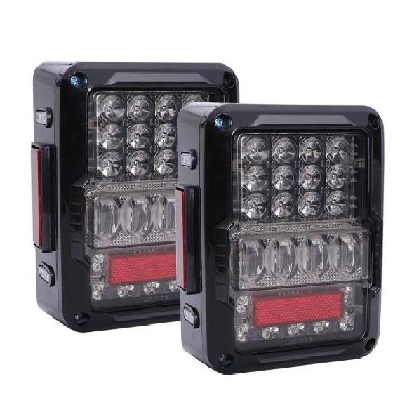 2021 EMC リア LED テール ライト アセンブリ 30W スーパー パワー ブレーキ リバース ランプ 適用: ジープ/JEEP ラングラー JK JKU US バージョン・ユーロ バージョン ブラック AL-MM-8544 AL Car light