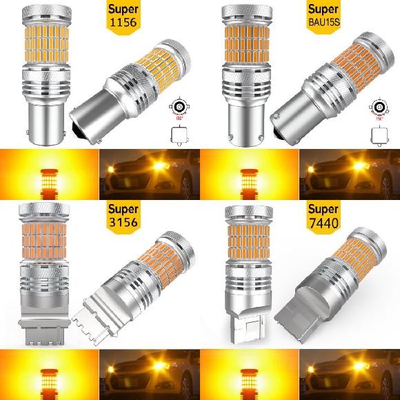 2ピース 3156 P27W BA15S P21W 1156 LED バルブ CAN-BUS ターンシグナルライト 適用: BMW 3/5シリーズ E46 E90 E39 E60 F10 X5 E36 E70 F30 Z4 BA15S 1156 P21W～T20 7440 W21W AL-MM-8549 AL Car light