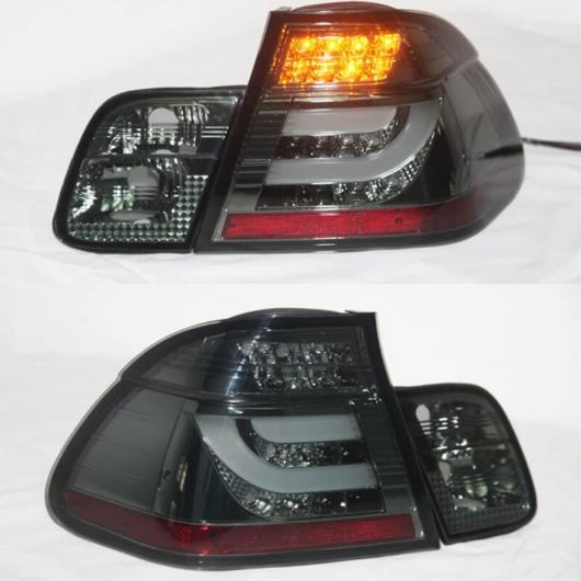 適用: BMW E46 318 320 323 325 330CI 4ドア LED ストリップ テールライト スモーク ブラック バック リア ランプ 2001 2005 SN 4ピース AL-MM-8612 AL Car light