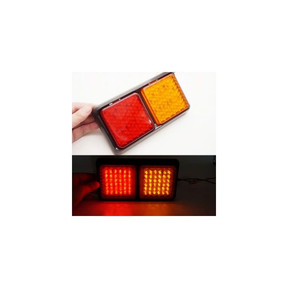 2ピース 防水 LED テールライト リア ランプ ペア ボート トレーラー 12V/24V リア パーツ 適用: トレーラー トラック ライト P_2ピース 12V・24V AL-MM-8700 Car light|オートパーツエージェンシー