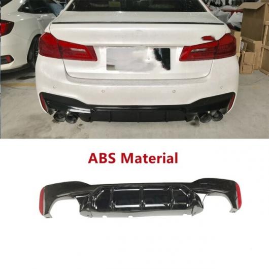 適用: 5シリーズ カーボンファイバー/ABS リア リップ ディフューザー BMW G30 G31 G38 Mテック Mスポーツ 2017 2018 フィン シャーク スタイル バンパー プロテクター ABS ブラック AL-NN-0563 AL Exterior parts for cars