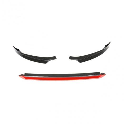 PP ブラック ホワイト レッド ペイント フロント バンパー リップ スプリッター 適用: VW フォルクスワーゲン/VOLKSWAGEN ゴルフ 7.5 スタンダード ハッチバック 4ドア 2018 2019 ブラック×レッド AL-NN-0704 AL Exterior parts for cars