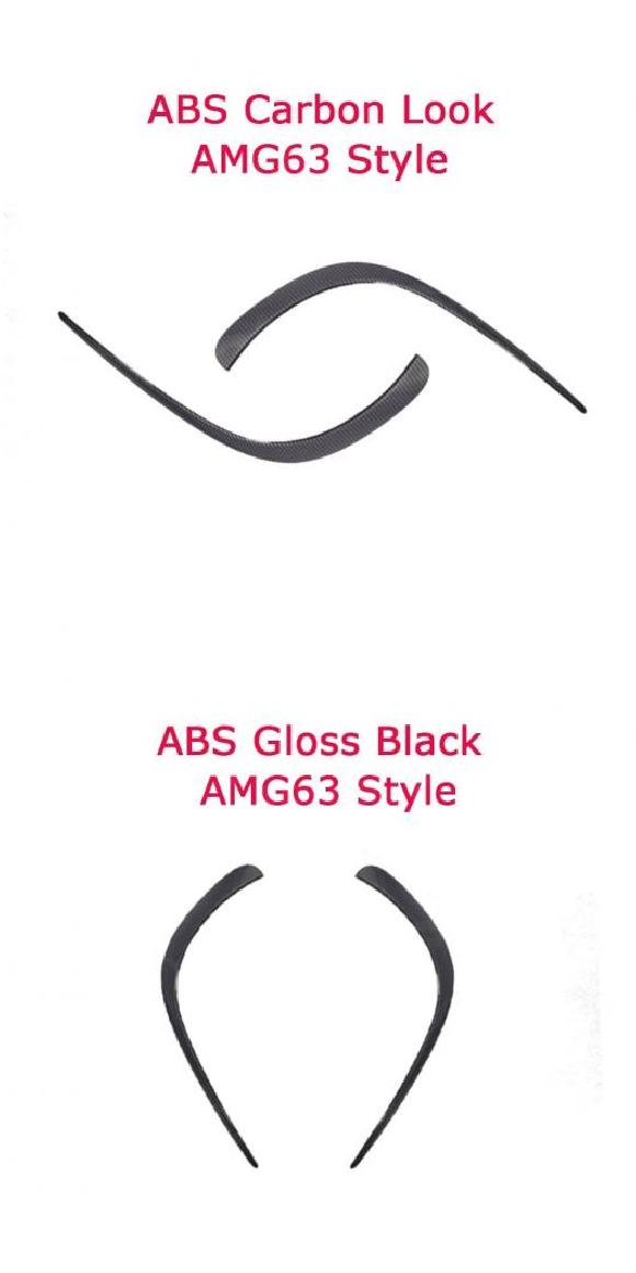 2ピース フロント バンパー カナード トリム ウイングレット 適用: メルセデス・ベンツ CLS クラス C257 CLS260 300 AMG フィン シャーク スタイル モールディング カーボン調・ピアノブラック AL-NN-0610 AL Exterior parts for cars｜オートパーツエージェンシー