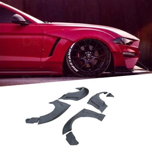 4ピース マッドガード 適用: フォード/FORD マスタング 2018-2020 ファイバ ガラス フェンダー フレア ホイール アイブロー プロテクター ボディ AL-NN-0650 AL Exterior parts cars