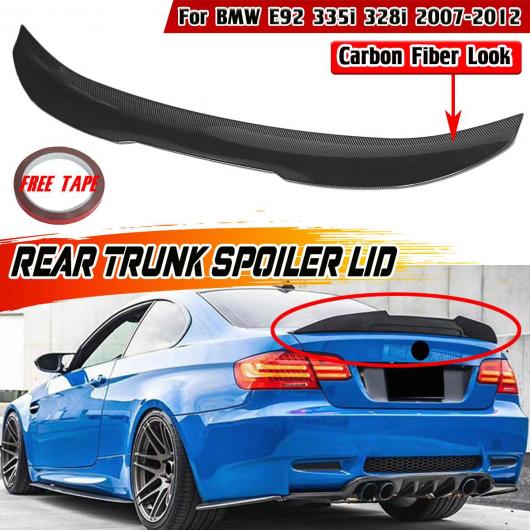 E92 リア スポイラー ウイング トランク リップ 適用: BMW E92 335i 328i 2007-2012 スタイル リア ルーフ リップ スポイラー ウイング リップ トリム カーボン調 AL-NN-0687 AL Exterior parts for cars