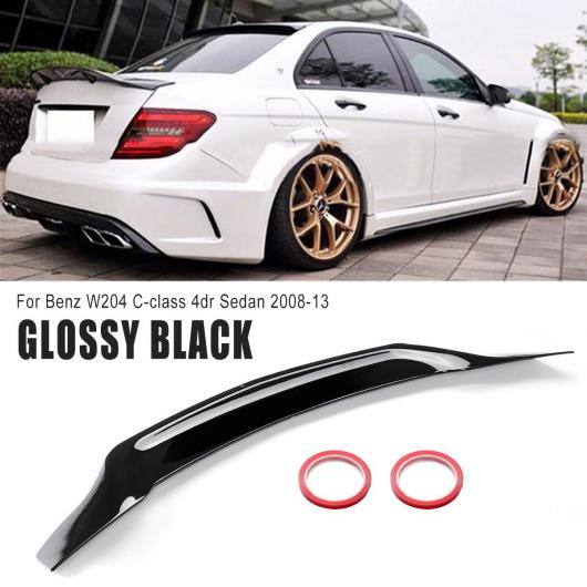 R-タイプ リアル カーボンファイバー リア トランク スポイラー トランク スポイラー ウイング 適用: ベンツ W204 C350 C63 AMG セダン 08-13 リップ ウイング カーボンファイバー調 AL-NN-0711 AL Exterior parts for cars