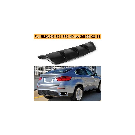 FRP ブラック リア バンパー ディフューザー リップ スポイラー 適用: BMW X6 E71 E72 2008-2014 xDrive 35i 50i ブラック FRP バンパー ディフューザー スポイラー AL-NN-0690 AL Exterior parts for cars 48,534円