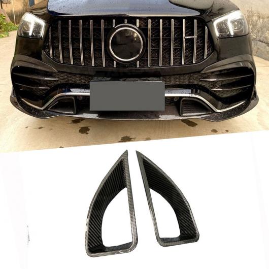 フロント バンパー 通気口 適用: メルセデス・ベンツ GLE クラス W167 GLE53 AMG SUV 2020 アップ フォグランプ メッシュ カバー トリム ドライ カーボンファイバー AL-NN-0789 AL Exterior parts for cars