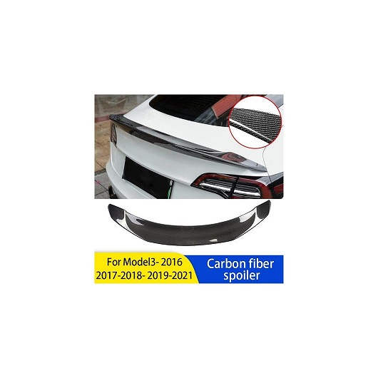リア トランク スポイラー 適用: テスラ/TESLA モデル 3 2021 2016-2019 光沢ブラック カーボンファイバー スポイラー ウイング スポイラー リップ テール ウイング カーボンファイバー AL-NN-0814 AL Exterior parts for cars|オートパーツエージェンシー