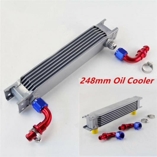 ユニバーサル エンジン オイル クーラー キット 7段 AN10 エンジン トランスミッション 248mm オイル クーラー W/ キット アルミニウム オイル ラジエーター シルバー AL-NN-0888 AL Car parts 19,970円